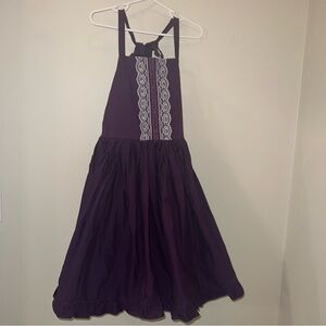 Purple Halter Dress with Lace Detail